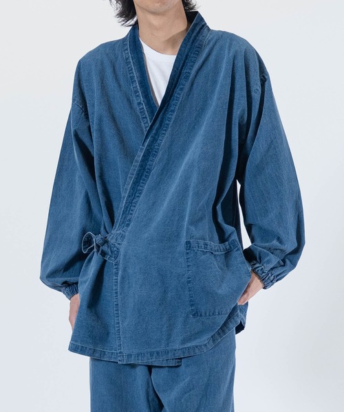 JOHN'S CLOSET(ジョンズクローゼット)の「【13】インディゴデニム 作務衣(浴衣・メンズ・ネイビー/ブルー・MEDIUM/X-LARGE/LARGE)」の11枚目の写真