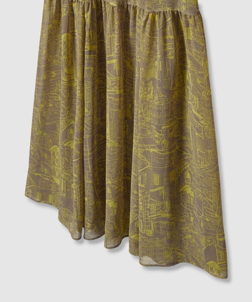 シティスケーププリントマキシ ワンピース（ワンピース）｜ANAYI