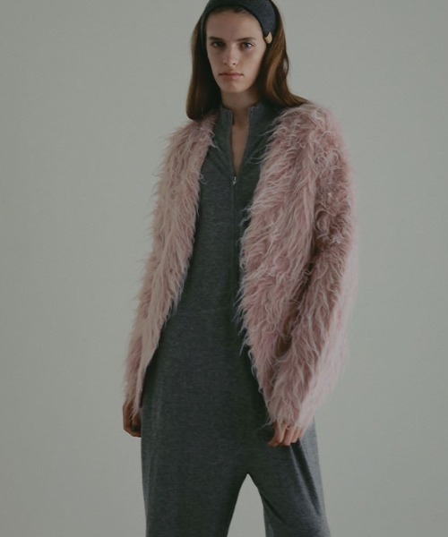 フロントファスナーニットオールインワン（つなぎ/オールインワン