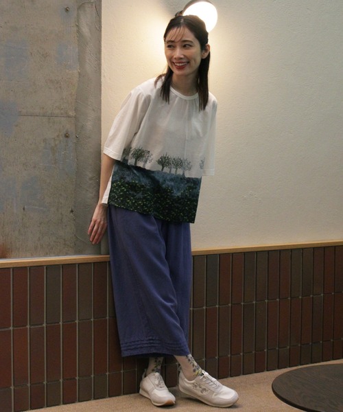 SUPER HAKKA（スーパーハッカ）の「セルロース麻製品染めタックストレートイージーパンツ（その他パンツ・レディース・ピンク/ブルー/グリーン/ネイビー・FREE）」の12枚目の写真