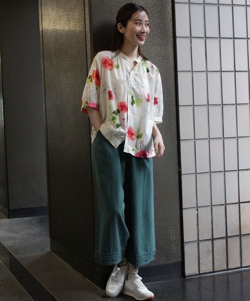 SUPER HAKKA（スーパーハッカ）の「セルロース麻製品染めタックストレートイージーパンツ（その他パンツ・レディース・ピンク/ブルー/グリーン/ネイビー・FREE）」の10枚目の写真