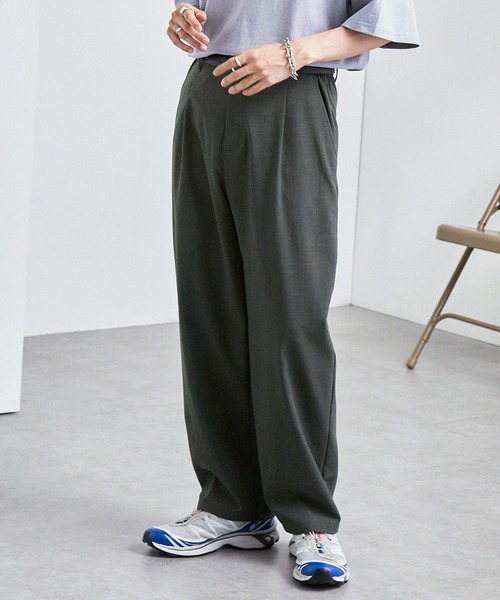 PUMA〈ワイドジャージートラックパンツ 00s ストライプ ネイビー L〉 PUMA スウェットパンツ ジャージ PUMA/プーマ T7 トラックパンツ