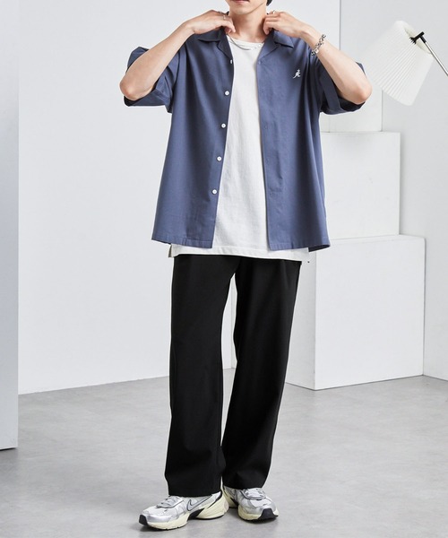 MONO-MART（モノマート）の「＜吸水速乾＞CALCULO使用 コンフォートドライタッチ タックワイドテーパードパンツ スラックス（その他パンツ・メンズ・チャコール/ライトグレー/グレイッシュベージュ/ブラック/ブラウン/ダークネイビー・S/L/M）」の15枚目の写真