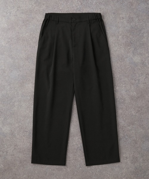 MONO-MART（モノマート）の「＜吸水速乾＞CALCULO使用 コンフォートドライタッチ タックワイドテーパードパンツ スラックス（その他パンツ・メンズ・チャコール/ライトグレー/グレイッシュベージュ/ブラック/ブラウン/ダークネイビー・S/L/M）」の7枚目の写真