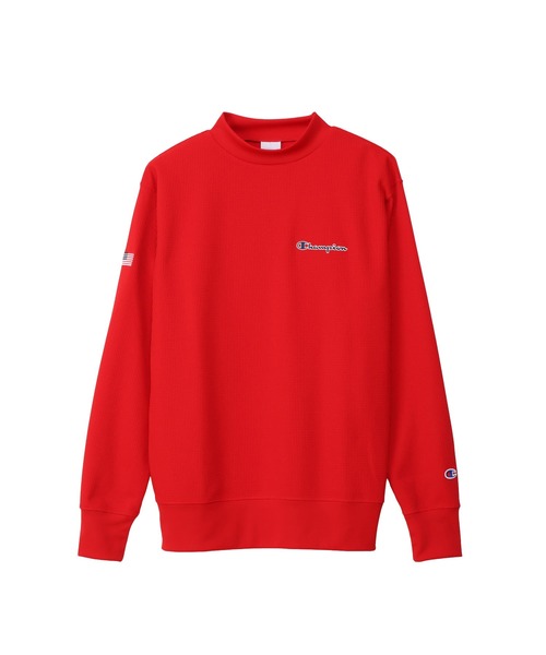 Champion Golf（チャンピオンゴルフ）の「【Champion/チャンピオン】メンズ GOLF モックネックシャツ（Tシャツ/カットソー・メンズ・レッド/ブラック/グリーン/ネイビー/オフホワイト・X-LARGE/LARGE/MEDIUM）」の5枚目の写真