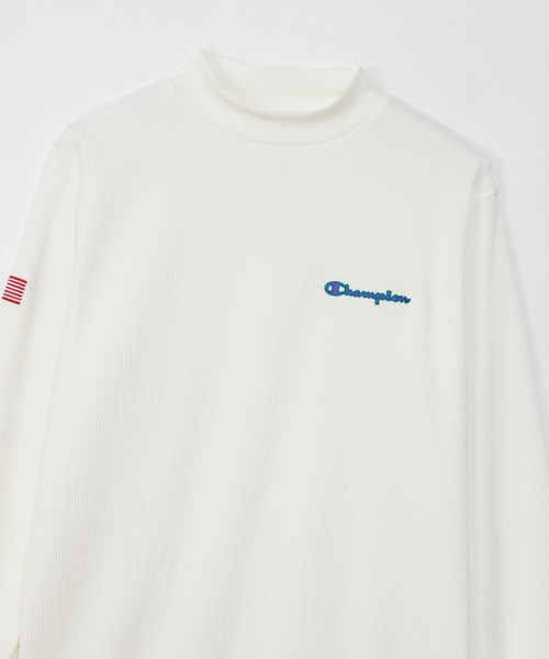 Champion Golf（チャンピオンゴルフ）の「【Champion/チャンピオン】メンズ GOLF モックネックシャツ（Tシャツ/カットソー・メンズ・レッド/ブラック/グリーン/ネイビー/オフホワイト・X-LARGE/LARGE/MEDIUM）」の7枚目の写真