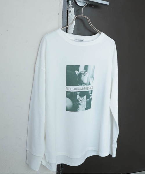 NOMBRE IMPAIR（ノンブルアンペール）の「猫フォトPT　ロンTEE（Tシャツ/カットソー・レディース・ホワイト・FREE）」の11枚目の写真