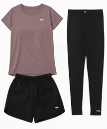 ヨガウェア セットアップ スポーツウェア」に該当するパープル/紫色系