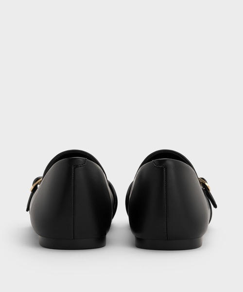 CHARLES & KEITH(チャールズ & キース)の「フェイクスエード バックルストラップローファー(ローファー・レディース・ブラック系その他2/マルチ・25.5cm/25cm/24.5cm/23.5cm/23cm/22.5cm)」の7枚目の写真