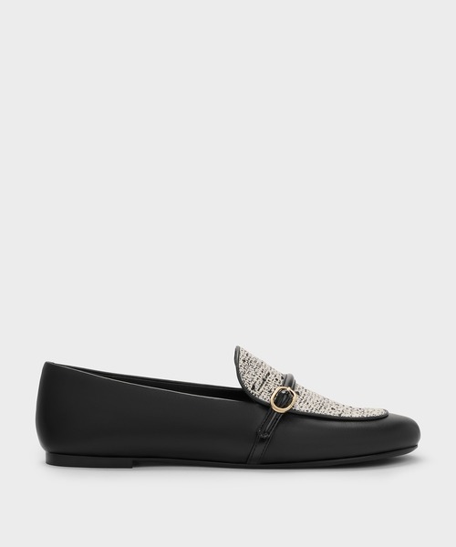 CHARLES & KEITH(チャールズ & キース)の「フェイクスエード バックルストラップローファー(ローファー・レディース・ブラック系その他2/マルチ・25.5cm/25cm/24.5cm/23.5cm/23cm/22.5cm)」の15枚目の写真