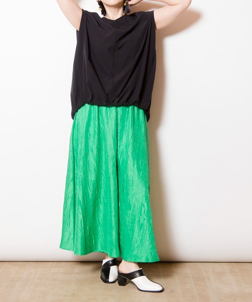 OSMOSIS（オズモーシス）の「ワッシャーフレアースカート（スカート・レディース・ブルー/グリーン/ブラック・ONE SIZE）」の19枚目の写真