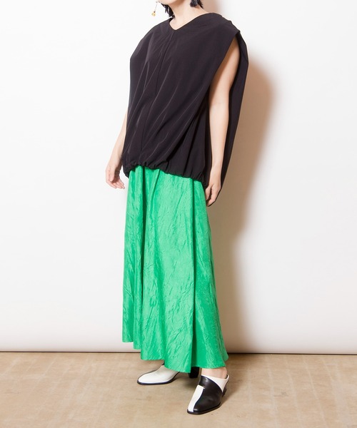 OSMOSIS（オズモーシス）の「ワッシャーフレアースカート（スカート・レディース・ブルー/グリーン/ブラック・ONE SIZE）」の21枚目の写真