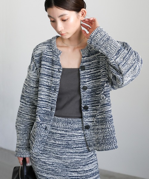 セール】メランジニットカーディガン（カーディガン/ボレロ）｜select