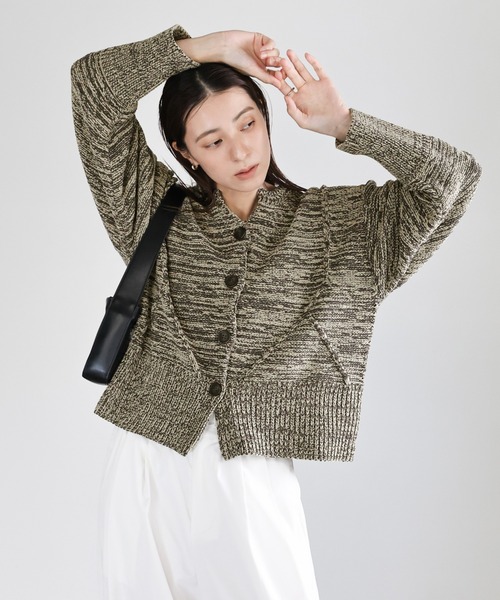 セール】メランジニットカーディガン（カーディガン/ボレロ）｜select