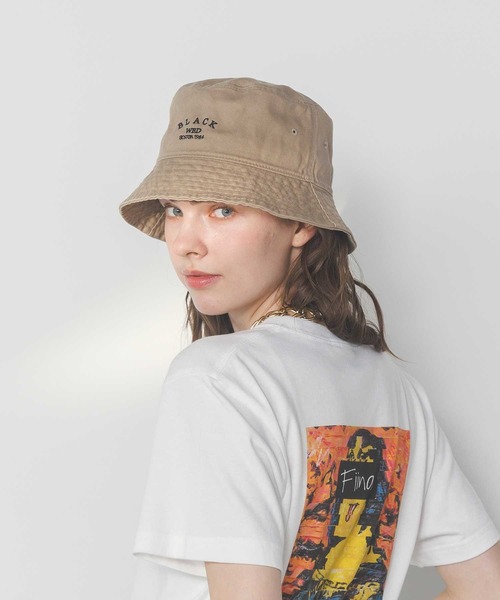 GRIND LODGE 刺繍入りハット　グレー　L〜XL STYLEBLOCK 帽子 ハット フロント刺繍サファリハット レディース