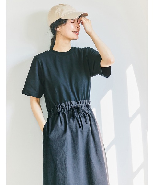 and myera(アンド マイラ)の「and myera ドッキングワンピース(ワンピース・レディース・ブラック・L/M/LL/S)」の14枚目の写真