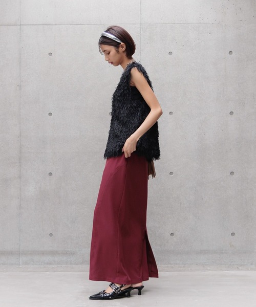 PAGEBOY（ページボーイ）の「フェザーファーベスト（ベスト・レディース・ブラック/オフホワイト/モカ・FREE）」の11枚目の写真