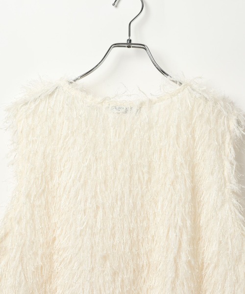 PAGEBOY（ページボーイ）の「フェザーファーベスト（ベスト・レディース・ブラック/オフホワイト/モカ・FREE）」の21枚目の写真