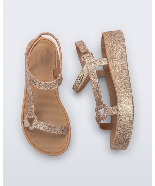 melissa(メリッサ)の「MELISSA SUN DOWNTOWN PLATFORM II AD(サンダル・レディース・ブラック/ベージュ・37/38/39/35-36)」の2枚目の写真