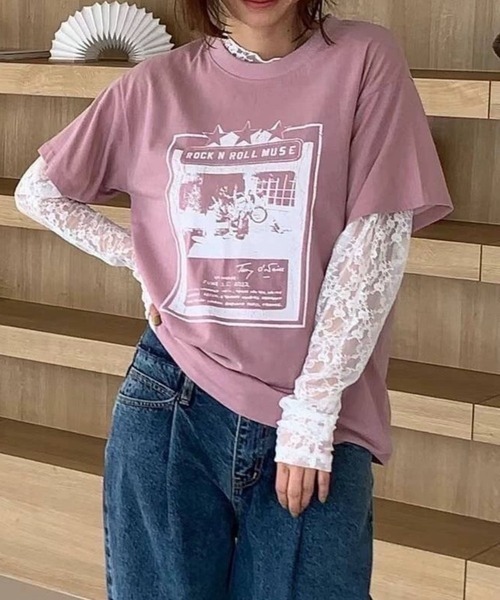 LYEON(リヨン)の「CS レースシースルートップス(Tシャツ/カットソー・レディース・ブラック/ホワイト・FREE)」の3枚目の写真