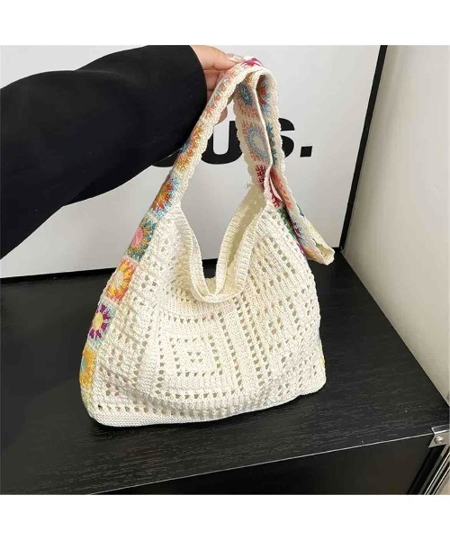 tone(トーン)の「【88eighty-eight】カラフルフラワークロシェショルダーバッグ【import】(MA)(ショルダーバッグ・レディース・ブラック/ベージュ/ホワイト・FREE)」の2枚目の写真