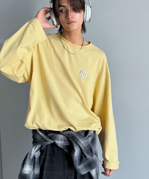 Classical Origin(クラシカルオリジン)の「「1枚でキマる。」綿100%ダーツ切り替えオーバーサイズTシャツ/Dart Stitching Oversized T-Shirt(Tシャツ/カットソー・メンズ・ホワイト/イエロー/チャコール・SMALL/MEDIUM/LARGE)」の10枚目の写真