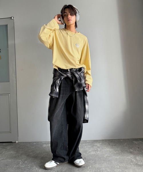 Classical Origin(クラシカルオリジン)の「「1枚でキマる。」綿100%ダーツ切り替えオーバーサイズTシャツ/Dart Stitching Oversized T-Shirt(Tシャツ/カットソー・メンズ・ホワイト/イエロー/チャコール・SMALL/MEDIUM/LARGE)」の11枚目の写真