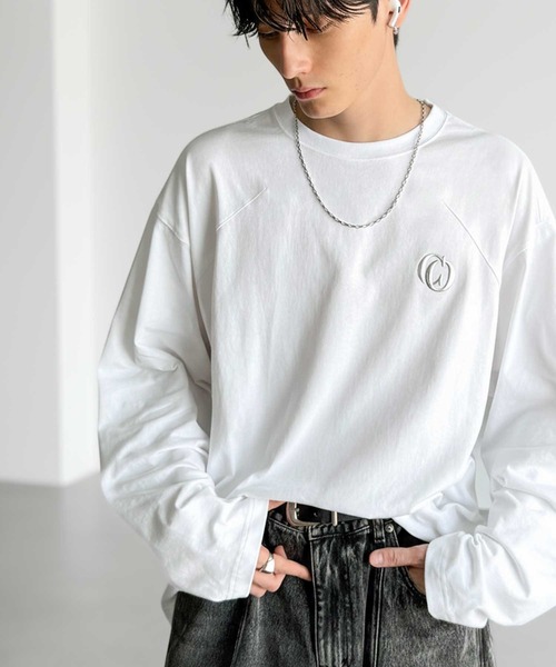 Classical Origin(クラシカルオリジン)の「「1枚でキマる。」綿100%ダーツ切り替えオーバーサイズTシャツ/Dart Stitching Oversized T-Shirt(Tシャツ/カットソー・メンズ・ホワイト/イエロー/チャコール・SMALL/MEDIUM/LARGE)」の15枚目の写真