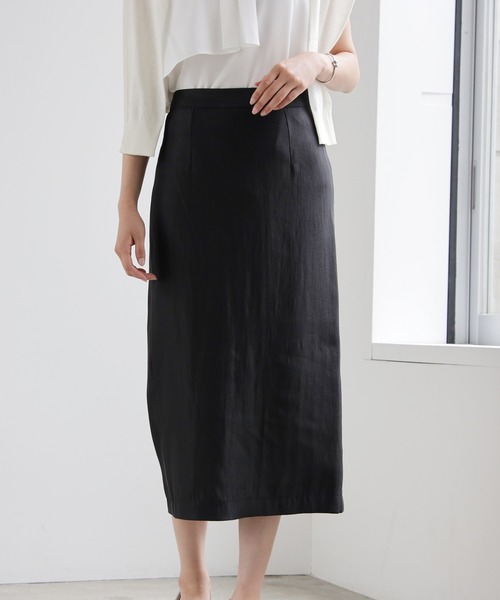 DRESS PLUS(ドレスプラス)の「光沢感のあるタイトシルエットのスカート(スカート・レディース・ブラック/ベージュ/シャンパン・M/L)」の18枚目の写真