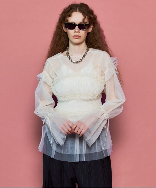 Maison Special チュールトップス MAISON SPECIAL（メゾンスペシャル）の「2way Hard Tulle Top