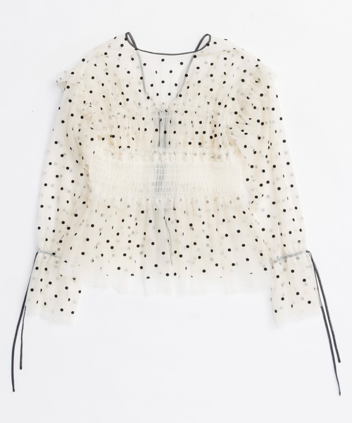 トップス MEGMIURA 2Way French Sleeve Cape coat See-through French Sleeve Cape Dress – MEGMIURA
