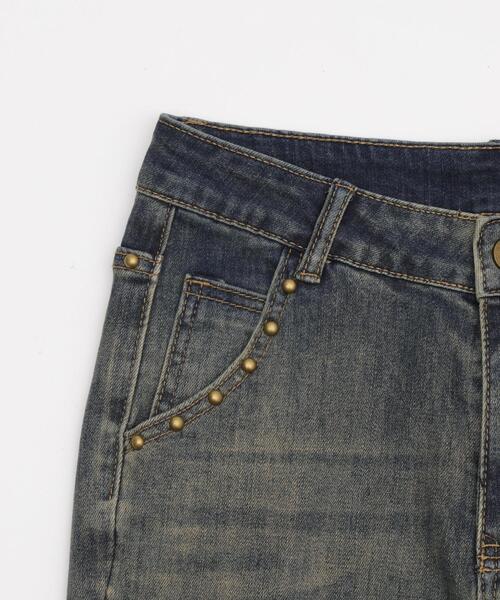 dispark(ディスパーク)の「DISPARK/バタフライ刺繍スタッズフレアデニム(デニムパンツ・レディース・インディゴブルー/ライトインディゴブルー・SMALL/MEDIUM)」の7枚目の写真