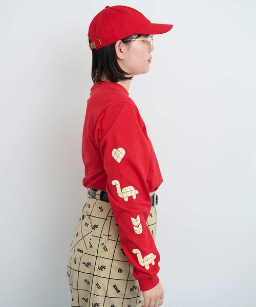 I am I in fact...（アイアムアイインファクト）の「●Favorite Motif ロンT（Tシャツ/カットソー・レディース・レッド/グレー・FREE）」の7枚目の写真