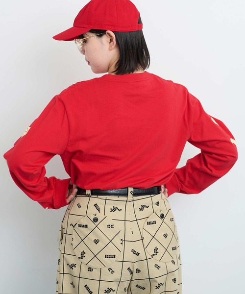 I am I in fact...（アイアムアイインファクト）の「●Favorite Motif ロンT（Tシャツ/カットソー・レディース・レッド/グレー・FREE）」の6枚目の写真