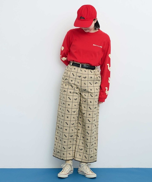 I am I in fact...（アイアムアイインファクト）の「●Favorite Motif ロンT（Tシャツ/カットソー・レディース・レッド/グレー・FREE）」の18枚目の写真