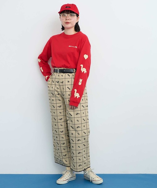 I am I in fact...（アイアムアイインファクト）の「●Favorite Motif ロンT（Tシャツ/カットソー・レディース・レッド/グレー・FREE）」の16枚目の写真