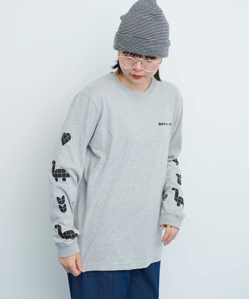 I am I in fact...（アイアムアイインファクト）の「●Favorite Motif ロンT（Tシャツ/カットソー・レディース・レッド/グレー・FREE）」の11枚目の写真