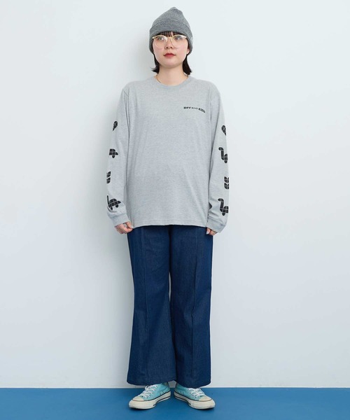 I am I in fact...（アイアムアイインファクト）の「●Favorite Motif ロンT（Tシャツ/カットソー・レディース・レッド/グレー・FREE）」の20枚目の写真