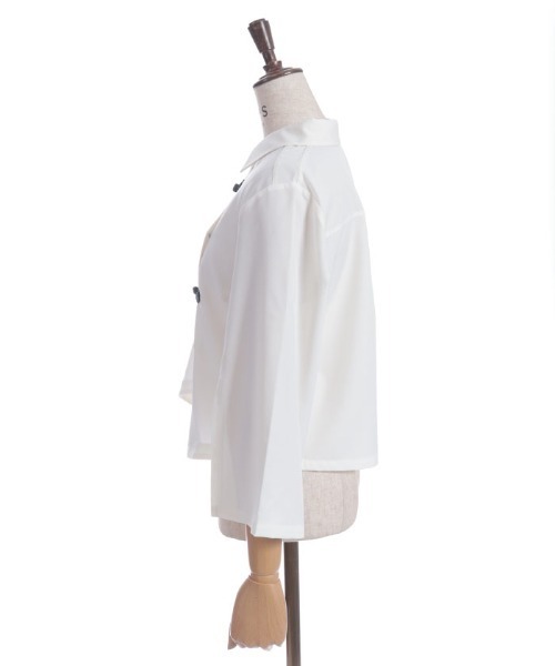 axes femme（アクシーズファム）の「彼岸花刺繍ショートシャツ（シャツ/ブラウス・レディース・ブラック/ネイビー/キナリ・FREE）」の21枚目の写真