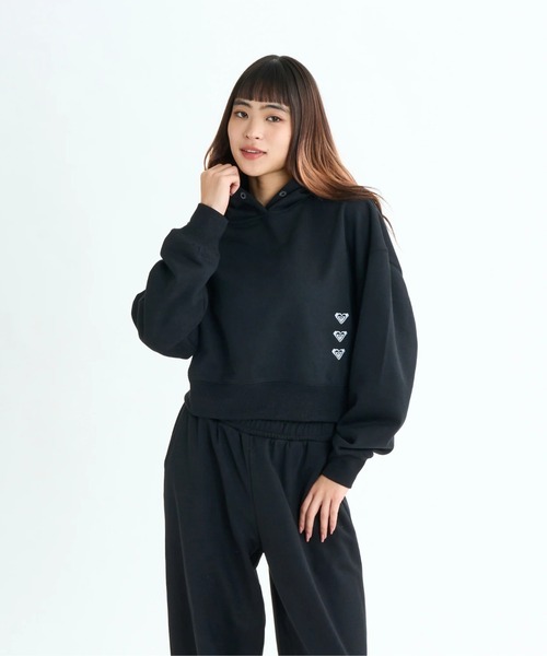 ROXY(ロキシー)の「TRIPLE HEARTS HOODIE/ロキシー速乾UVケアショート丈プルオーバーパーカー・フーディー(パーカー・レディース・グリーン/ホワイト/ブラック・LARGE/MEDIUM/SMALL)」の10枚目の写真