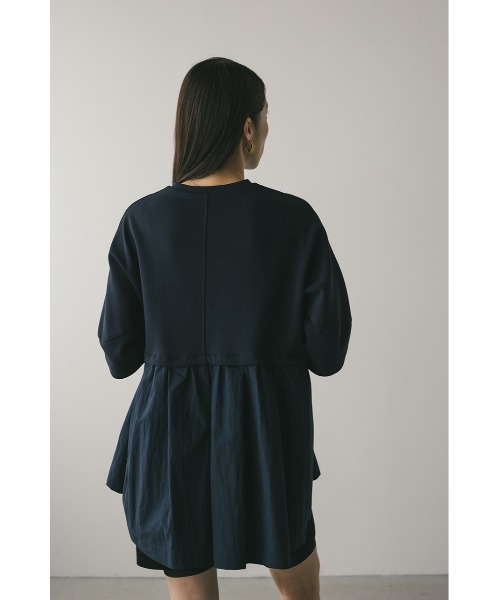 STYLEMIXER(スタイルミキサー)の「フォルムスリーブフレアトップ(Tシャツ/カットソー・レディース・ネイビー/ホワイト/ライトイエロー・FREE)」の17枚目の写真