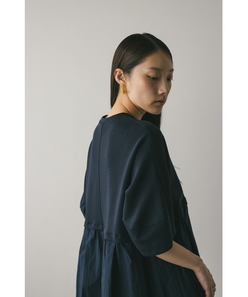 STYLEMIXER(スタイルミキサー)の「フォルムスリーブフレアトップ(Tシャツ/カットソー・レディース・ネイビー/ホワイト/ライトイエロー・FREE)」の20枚目の写真