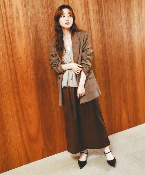 le.coeur blanc(ルクールブラン)の「グレンチェックダブルブレストジャケット(その他アウター・レディース・ブラウン系その他2/ブルー系その他4・38)」の7枚目の写真