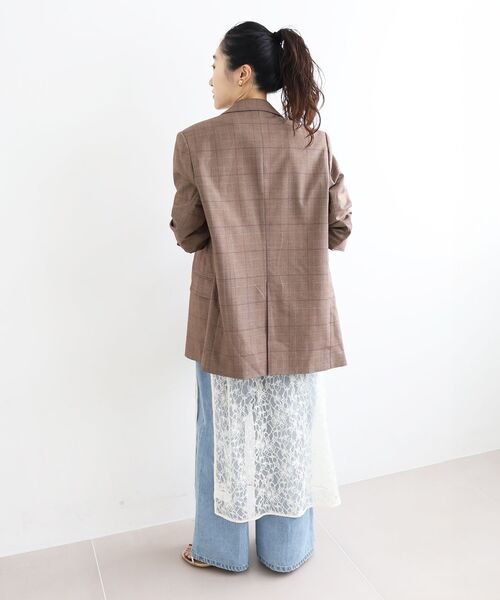 le.coeur blanc(ルクールブラン)の「グレンチェックダブルブレストジャケット(その他アウター・レディース・ブラウン系その他2/ブルー系その他4・38)」の20枚目の写真