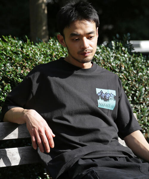 MANASTASH(マナスタッシュ)の「MANASTASH/マナスタッシュ/CiTee OLD TIME(Tシャツ/カットソー・メンズ・ホワイト/ブラック/ラベンダー・L/XL/S/M)」の5枚目の写真