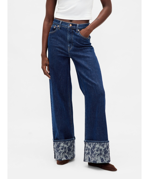 GAP(ギャップ)の「ハイライズ ストライド ワイドデニム(デニムパンツ・レディース・インディゴブルー・23/24/25/26/27/28/29/30)」の1枚目の写真
