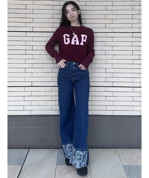 GAP(ギャップ)の「ハイライズ ストライド ワイドデニム(デニムパンツ・レディース・インディゴブルー・23/24/25/26/27/28/29/30)」の5枚目の写真