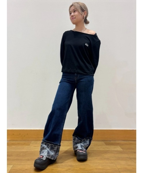 GAP(ギャップ)の「ハイライズ ストライド ワイドデニム(デニムパンツ・レディース・インディゴブルー・23/24/25/26/27/28/29/30)」の7枚目の写真