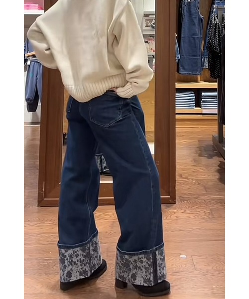 GAP(ギャップ)の「ハイライズ ストライド ワイドデニム(デニムパンツ・レディース・インディゴブルー・23/24/25/26/27/28/29/30)」の11枚目の写真