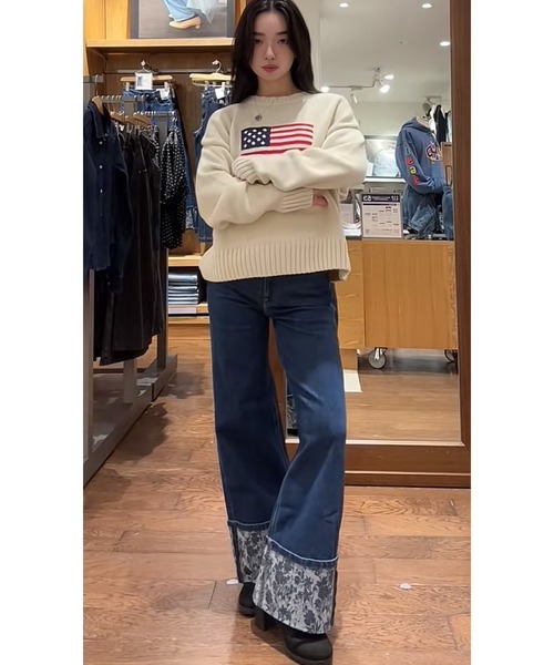 GAP(ギャップ)の「ハイライズ ストライド ワイドデニム(デニムパンツ・レディース・インディゴブルー・23/24/25/26/27/28/29/30)」の12枚目の写真